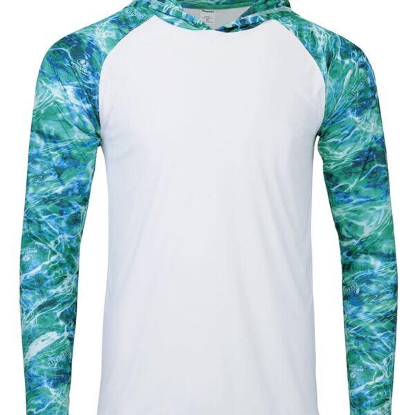 Men's Biloxi Performance Colorblocked Hooded Long Sleeve T-Shirt Thumbnail