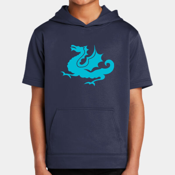 Youth Fleece Short Sleeve Hooded Pullover Thumbnail